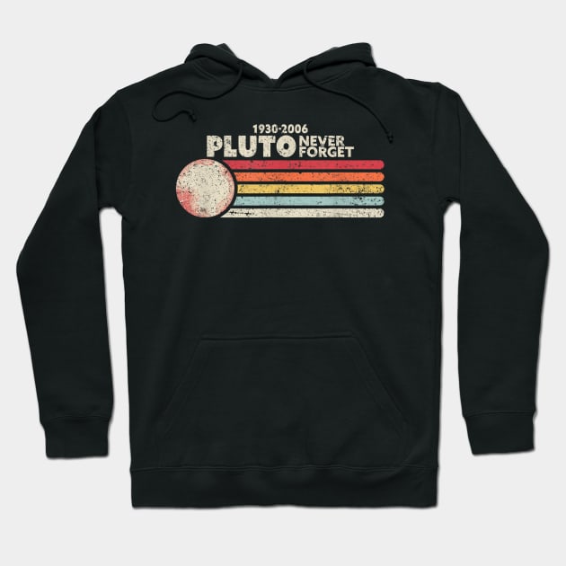 Never Forget Pluto Shirt Retro Style Science Hoodie by juliawaltershaxw205